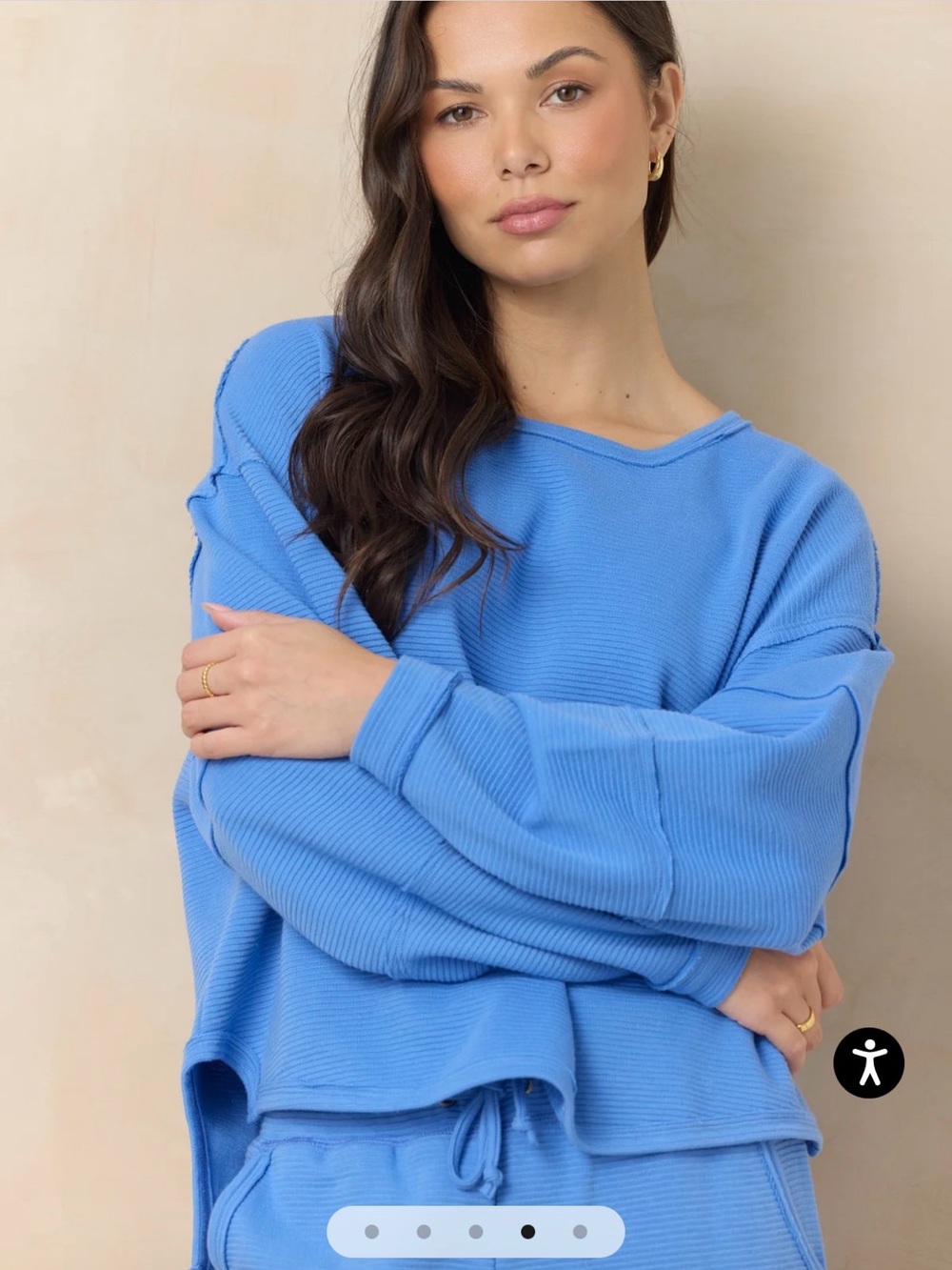 Vintage Havana Comfort Cord Sweatshirt & Shorts Large Marine Blue